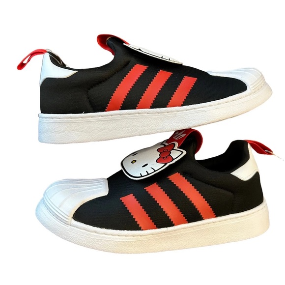 adidas Originals Superstar 360 x Hello Kitty Sneakers Black/Red Little Kids 3 - Picture 4 of 8